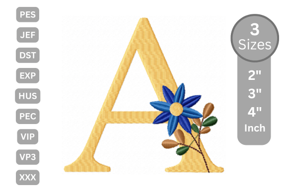 Botanical Flower Letter - a: A Festive Touch