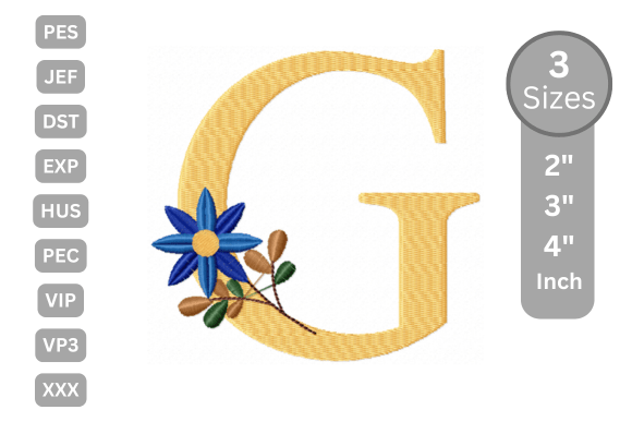 Botanical Flower Letter - G for Business