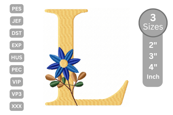 Botanical Flower Letter - L: A Stylish Monogram