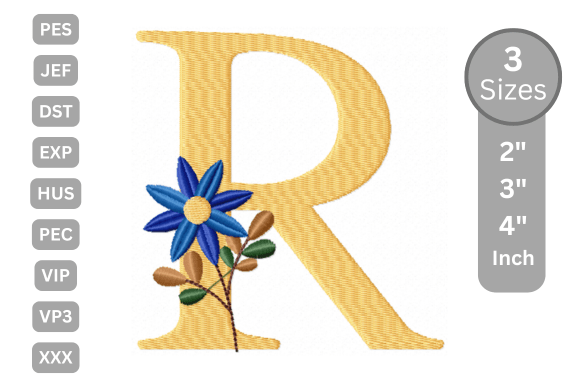 Botanical Flower Letter R: Boutique Apparel Review