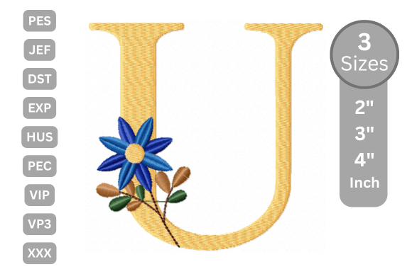 Botanical Flower Letter U: Seasonal Design Review