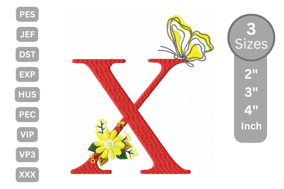 Butterfly Bloom Alphabet - X for Boutique Apparel