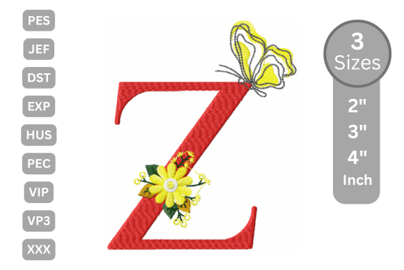 Butterfly Bloom Alphabet - Z: A Stylish Monogram