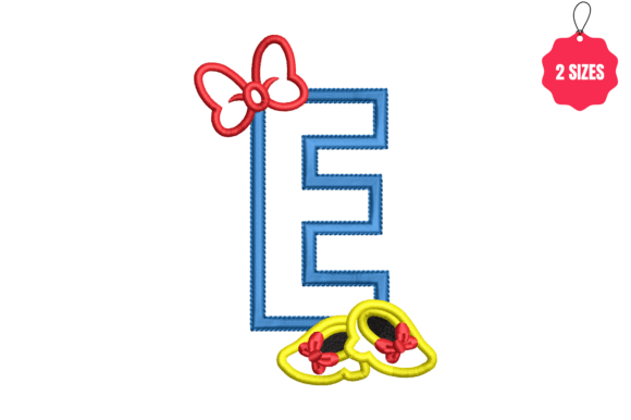 Charming Letter E with Bow: A Perfect Monogram Choice