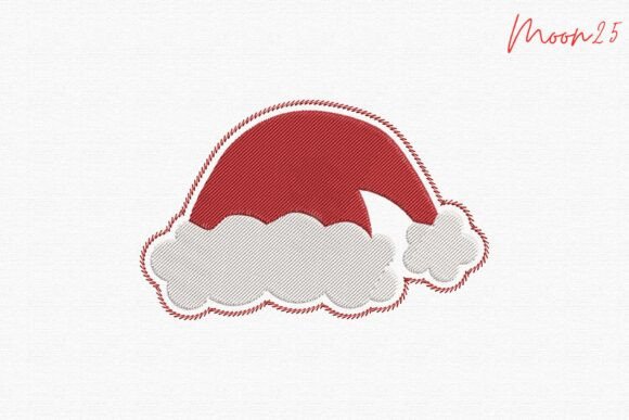 Classic Christmas Santa Hat: A Festive Embroidery Design