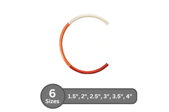 Color Bar Alphabet -C: A Versatile Embroidery Font