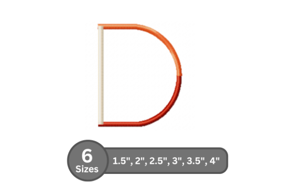 Color Bar Alphabet -D: A Versatile Embroidery Font