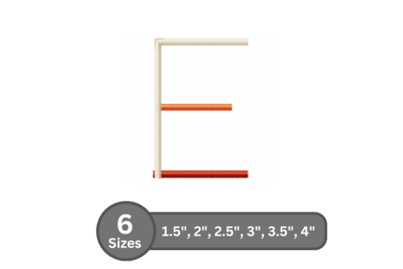 Color Bar Alphabet -E: A Bold and Modern Embroidery Font