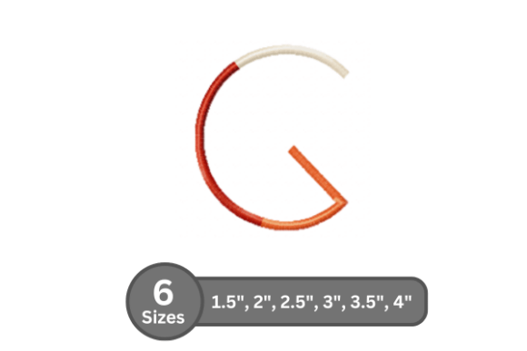 Color Bar Alphabet -G: A Premium Embroidery Choice