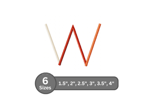 Color Bar Alphabet -W: A Stylish Monogram Design