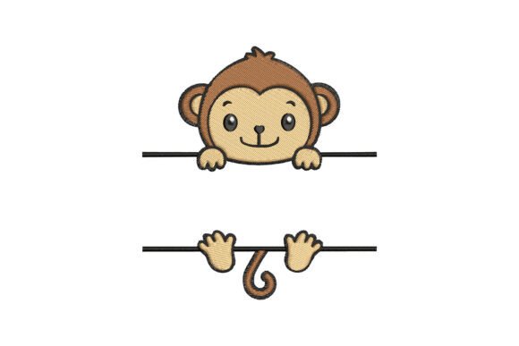 Cute Monkey Monogram: A Whimsical Holiday Embroidery