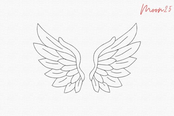 Elegant Angel Wings Feathery Line Stitch Review