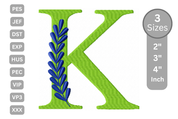 Elegant Floral Alphabet Letter-K for Charming Gifts