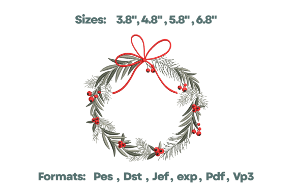 Elegant Pine Berry Circle Monogram Wreath