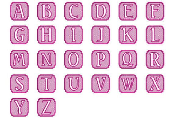 Knockdown Stitch Alphabet for Towels