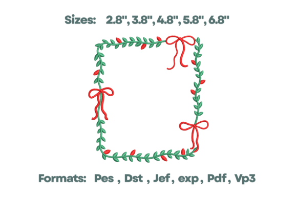 Light Garland Frame Monogram Border
