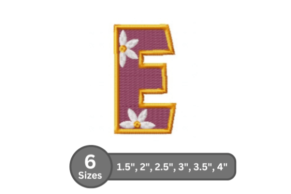 Stylish Daisy Joy Alphabet -E for Apparel