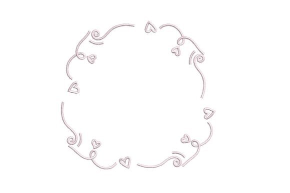 Whimsical Pink Heart and Swirl Monogram Frame